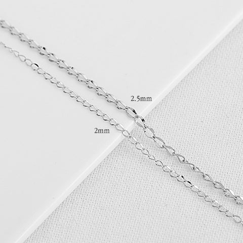 SG.297 // Surgical Steel  2/2.5 mm Thin Circle Chain, 50 cm / P-CC-0106,0107