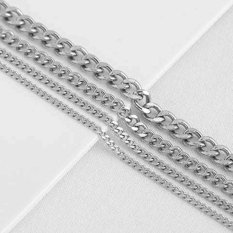 SG.303 // Surgical Steel  3/3.5/5.5/8mm 4DC Chain, 50 cm / P-CC-0126,0127,0128,0129