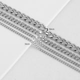 SG.303 // Surgical Steel  3/3.5/5.5/8mm 4DC Chain, 50 cm / P-CC-0126,0127,0128,0129