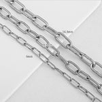 SG.304 // Surgical Steel  6/8.3/14.3mm  Clip Chain, 50 cm / P-CC-0130,0131,0132