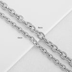 SG.300 // Surgical Steel  6/8 mm Round Chain, 50 cm / P-CC-0117,0118