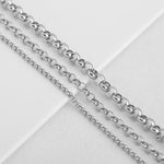 SG.301 // Surgical Steel  3/5/7 mm Round Chain, 50 cm / P-CC-0119,0120,0121