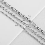 SG.301 // Surgical Steel  3/5/7 mm Round Chain, 50 cm / P-CC-0119,0120,0121