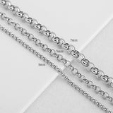 SG.301 // Surgical Steel  3/5/7 mm Round Chain, 50 cm / P-CC-0119,0120,0121