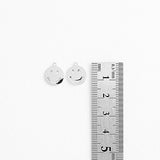 SG.308 // Surgical Steel Silver Smile Pendent, 2pc / P-SS-0882