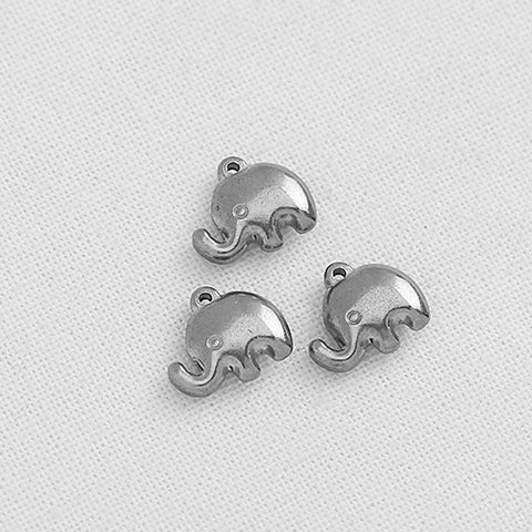 SG.314 // Surgical Steel Simple Elephant Pendent, 1pc / P-SS-1208