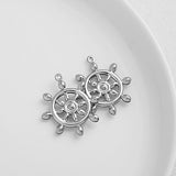 SG.315 // Surgical Steel Steering Gear  Pendent, 2pc / P-SS-1209