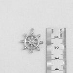 SG.315 // Surgical Steel Steering Gear  Pendent, 2pc / P-SS-1209