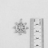 SG.315 // Surgical Steel Steering Gear  Pendent, 2pc / P-SS-1209