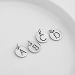 SG.310 // Surgical Steel Round Initial Pendent, 1pc / P-SS-1151