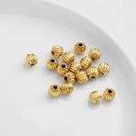 SG.345 // Surgical Steel Vertical Stripes 6mm Ball Bead, 1pc / P-DF-0219