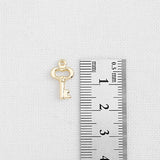 SG.338 // Surgical Steel Gold Heart Key Pendent, 2pc / P-SS-1211