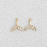SG.339 // Surgical Steel Cubic Dolphin Tail Pendent, 1pc / P-SS-1212