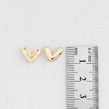 SG.352 // Surgical Steel Gold Heart Pass Type Pendant, 1pc / P-DF-0228
