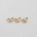 SG.353 // Surgical Steel Gold Flame Heart Pass Type Pendant, 1pc / P-DF-0229