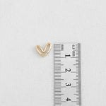 SG.353 // Surgical Steel Gold Flame Heart Pass Type Pendant, 1pc / P-DF-0229