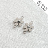 SG.362 // Surgical Steel Flat Cosmos Pendant , 1pc / 5-6535-08