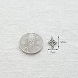 SG.364 // Surgical Steel Diamond In Four petal Pendant , 1pc / 5-6547-01