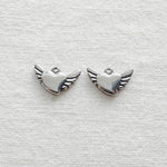 SG.357 // Surgical Steel Flying Heart Pendant , 1pc / 5-6519-07