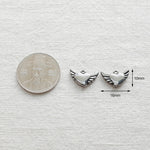 SG.357 // Surgical Steel Flying Heart Pendant , 1pc / 5-6519-07