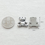 SG.358 // Surgical Steel Beard Bear Pendant , 1pc / 5-6535-01