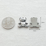 SG.358 // Surgical Steel Beard Bear Pendant , 1pc / 5-6535-01