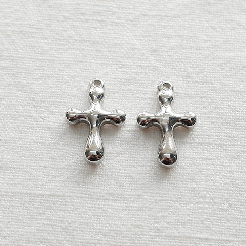 SG.359 // Surgical Steel Volume Closs Pendant , 1pc / 5-6519-08