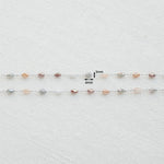 SG.374 // Surgical Steel Beige Mix Crystal Water Drop Chain , 50cm / 8-0050-81