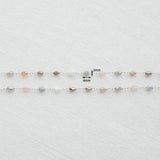 SG.374 // Surgical Steel Beige Mix Crystal Water Drop Chain , 50cm / 8-0050-81