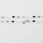 SG.370 // Surgical Steel Black Mix Crystal Water Drop Chain , 50cm / 8-0050-85