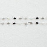 SG.370 // Surgical Steel Black Mix Crystal Water Drop Chain , 50cm / 8-0050-85