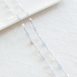 SG.372 // Surgical Steel Opal Mix Crystal Water Drop Chain , 50cm / 8-0050-83