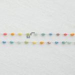 SG.373 // Surgical Steel Mint Candy Crystal Water Drop Chain , 50cm / 8-0050-82