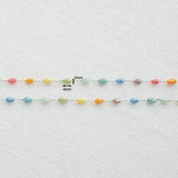 SG.373 // Surgical Steel Mint Candy Crystal Water Drop Chain , 50cm / 8-0050-82