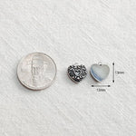 SG.367 // Surgical Steel Pouch Heart Pendant , 1pc / 5-6540-04