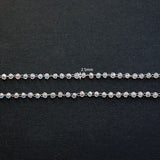 SG.376 // Surgical Steel Aurora Crystal Ball Chain , 50cm / 8-0050-56