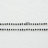 SG.378 // Surgical Steel Black Crystal Ball Chain , 50cm / 8-0050-28