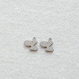 SG.382 // Surgical Steel Round Puppy Pendant , 2pc / 5-6512-09