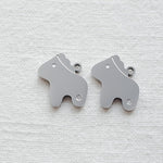 SG.384 // Surgical Steel Cubic Pony Pendant , 1pc / 5-6524-09