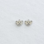 SG.386 // Surgical Steel Smile Bear Pendant , 1pc / 5-6548-03