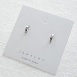 SG.394 // Surgical Steel Half Circle  Ear Post , 2pc / 8-8924-02