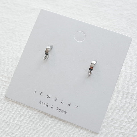 SG.394 // Surgical Steel Half Circle  Ear Post , 2pc / 8-8924-02