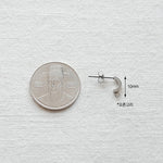 SG.394 // Surgical Steel Half Circle  Ear Post , 2pc / 8-8924-02