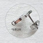 SG.391 // Surgical Steel Star&Star Ear Post , 2pc / 8-8924-05