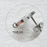 SG.391 // Surgical Steel Star&Star Ear Post , 2pc / 8-8924-05