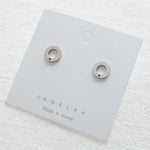 SG.392 // Surgical Steel Circle Ring Ear Post , 2pc / 8-8924-04