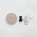 SG.400 // Surgical Steel Cat Back - Small Pendant , 1pc / 5-6524-05