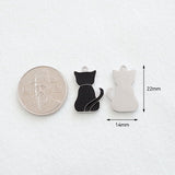 SG.399 // Surgical Steel Cat Back - Big Pendant , 1pc / 5-6524-06