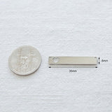 SG.405 // Surgical Steel Heart Square Stick Connector Pendant , 1pc / 5-6517-08