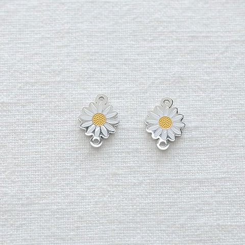 SG.401 // Surgical Steel Flower Type1 Connector Pendant , 1pc / 5-6511-06